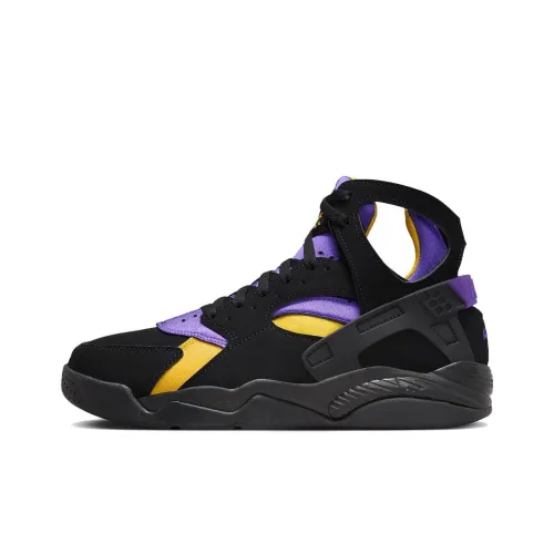 Nike Air Pilot Huarache Slip-on Устойчивый к истиранию Высокий Топ Баскетбольные Кроссовки Мужской Черный Фиолетовый Оранжевый