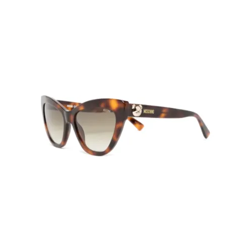 MOSCHINO Ацетат Кошачий глаз Солнцезащитные очки Женские Коричневый