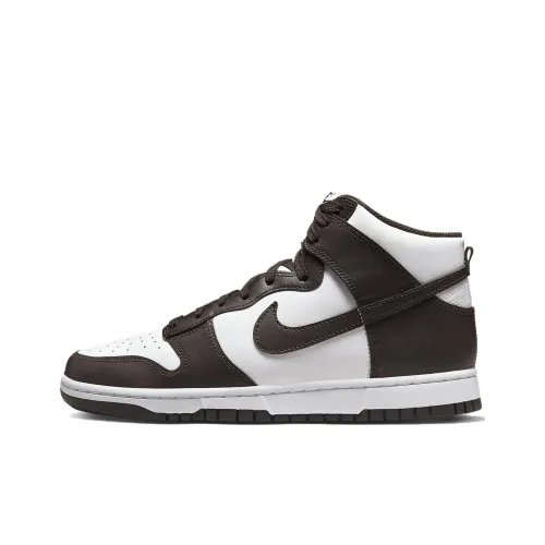 Nike Dunk 'Velvet Brown' Высокие Кроссовки для скейтбординга Мужские Коричневый Белый