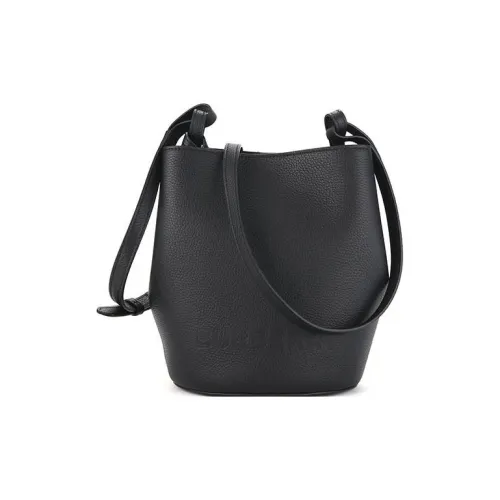 Burberry Корова Кожа Ведрообразная Сумка Сумка через плечо Сумка через плечо Стандартная Женская Черная