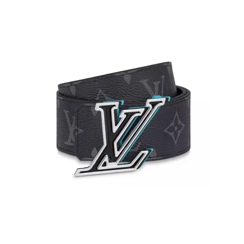 LOUIS VUITTON Кожаные ремни Мужской Черный Ширина 4CM