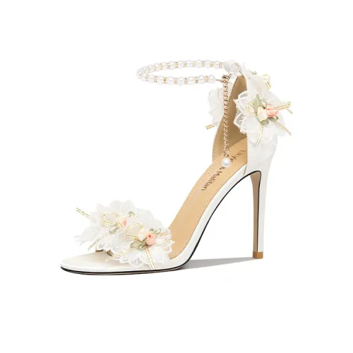 Lily Wei Элизабет Стильные Сандалии 10 см Женские Белые