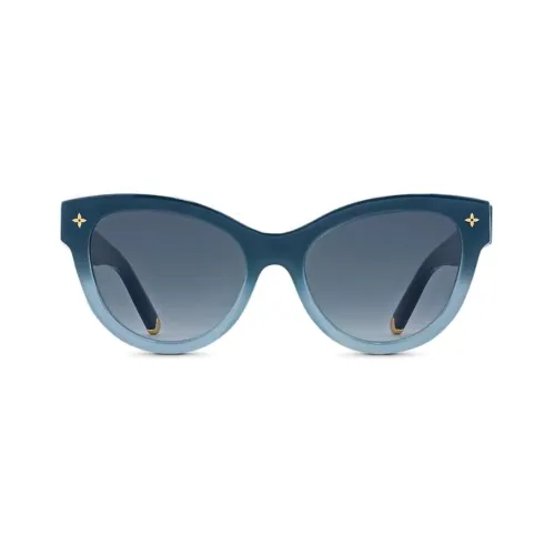 LOUIS VUITTON Ацетат Бабочка Солнцезащитные очки Унисекс Синий