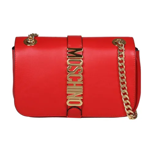 MOSCHINO Сумка через плечо из телячьей кожи женская красная