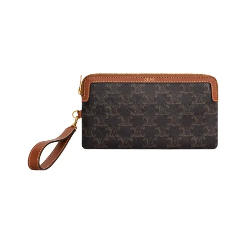 CELINE с коровьей кожей клатч стандартный женский рыжевато-коричневый