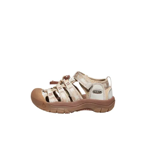 KEEN Newport H2 Детские сандалии цвет экрю коричневый для детей от 3 до 7 лет