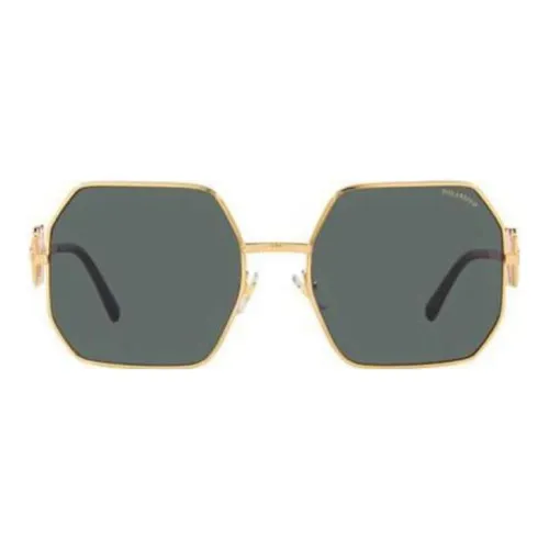 VERSACE Металл Нерегулярная форма Солнцезащитные очки Мужской Черный