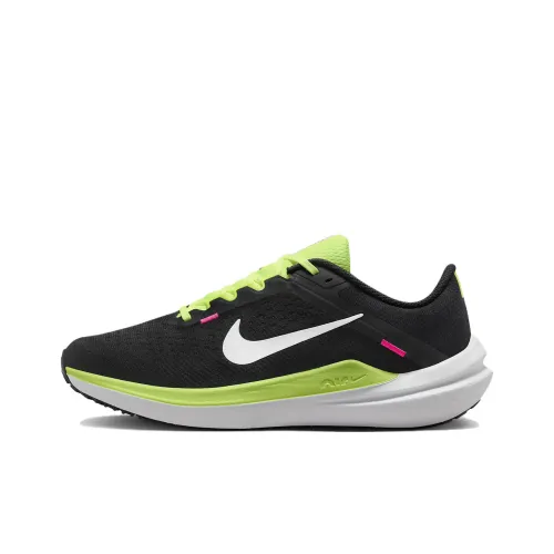 Nike Air Winflo 10 Противоскользящие устойчивые к истиранию низкий топ беговые кроссовки мужские черные зеленые