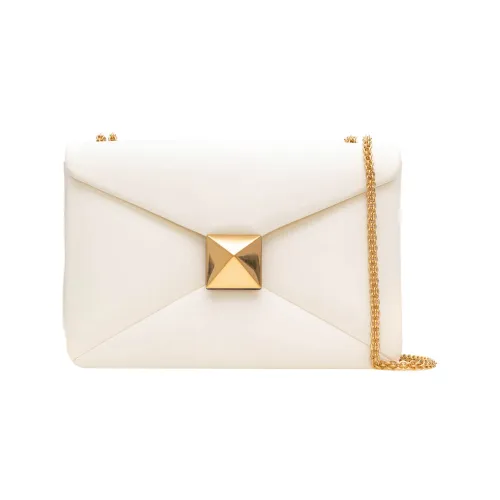 Valentino One Stud Кожа Сумка через плечо Сумка на плечо Женская Белая