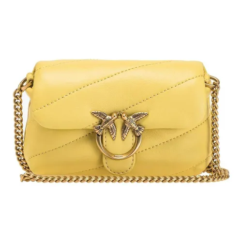 PINKO Овчина Сумка через плечо Экстра мини Женская Желтая