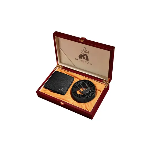 MEXICAN Коробка Кошелек из коровьей кожи Стандартный Мужской Черный