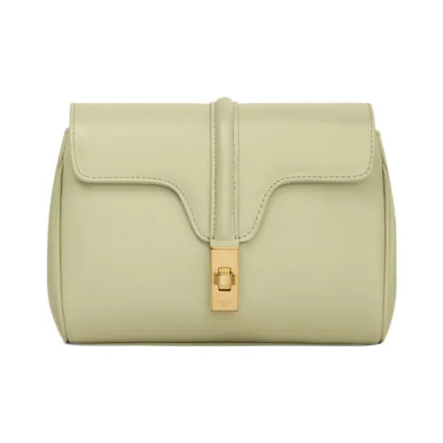 CELINE Телячья кожа Сумка через плечо Сумка на плечо Мини Женская Миндально-зеленая