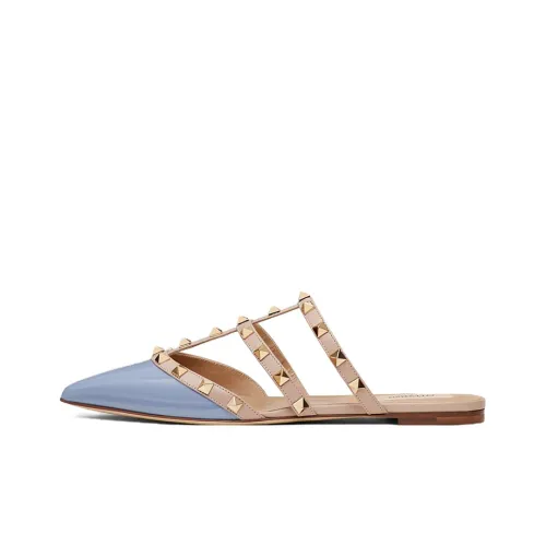 Valentino Rockstud Домашние тапочки Женские Синие