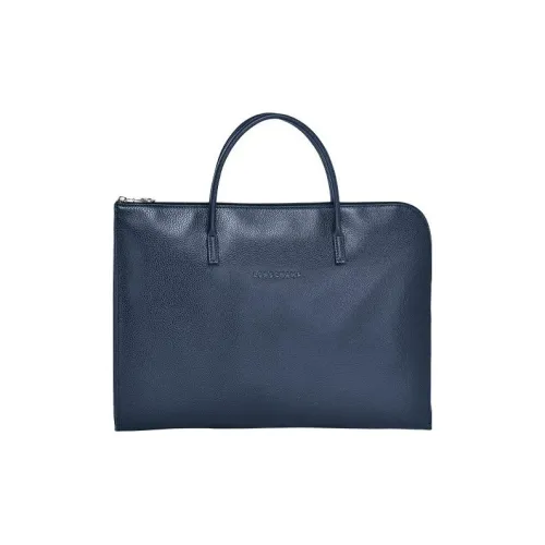 LONGCHAMP Le Foulonné Коровья кожа Доска Большой Мужской Морской синий