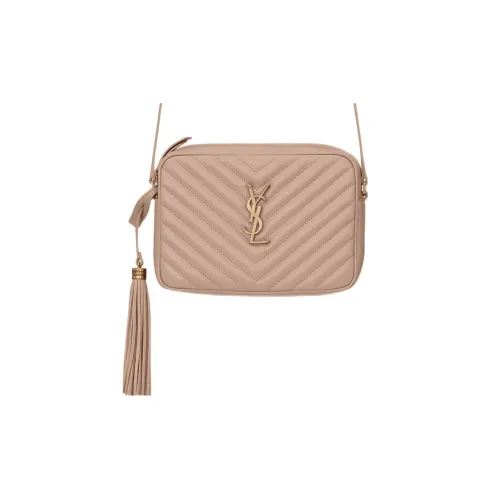 SAINT LAURENT Телячья кожа Camera Сумка Сумка через плечо Сумка на плечо Женская Розовая Песочная
