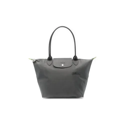 LONGCHAMP Le Pliage Green Переработанный Холст Сумка-Пельмени Сумка через плечо Сумка Средний Женский Графитовый Серый