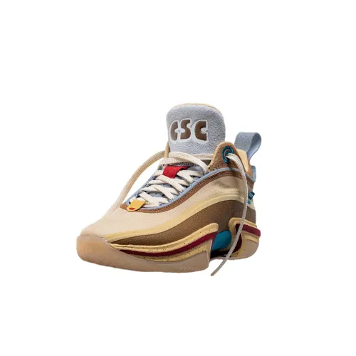 Crenshaw Skate Club x Jordan Air Jordan 36 Амортизация Износостойкие Низкие Баскетбольные Кроссовки Мужские Желто-Коричневые