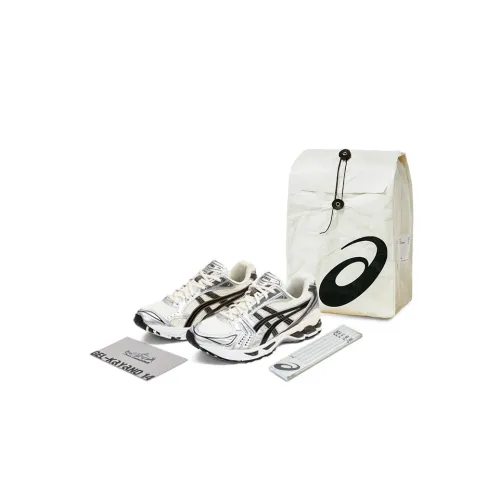 Asics Gel Kayano 14 Low Топ Повседневные Беговые Кроссовки Унисекс Черный Белый Серебряный