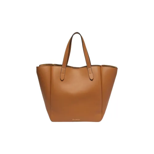 JW Anderson Телячья кожа Тоут Сумка Сумка для покупок Портативная Сумка через плечо Женская Карамельно-коричневая