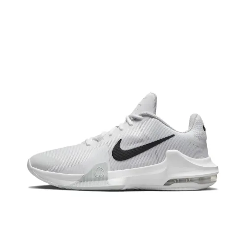 Nike Air Max IMPACT 4 Low Топ Баскетбольные кроссовки Унисекс Белый черный