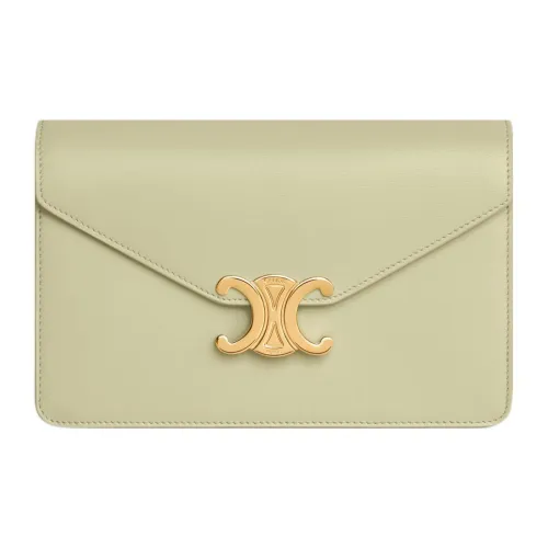 CELINE Margo Коровья кожа Кошелек Женские Миндально-зеленый