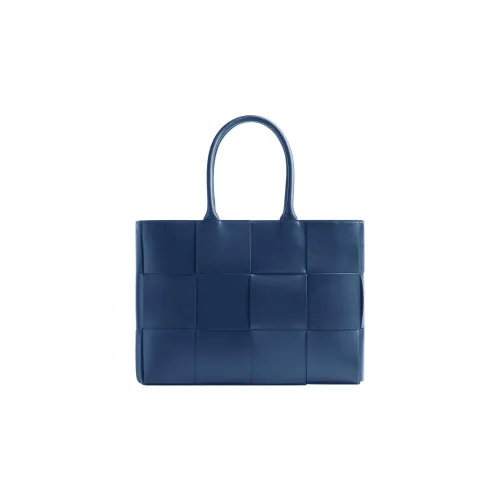 Bottega Veneta Arco Телячья кожа Тоут Сумка Сумка для покупок Сумка среднего размера Мужская Синяя