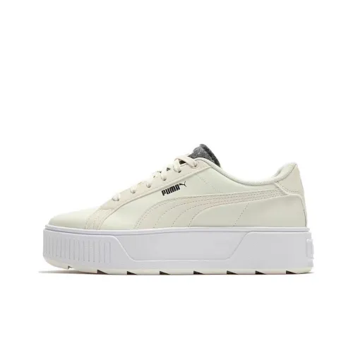 PUMA Karmen Slip-Resistant Abrasion-Resistant Low-Top Skateboard Shoes Women's Ecru PUMA Karmen Slip-Resistant Abrasion-Resistant Низкие Кроссовки для Скейтбординга Женские Экрю