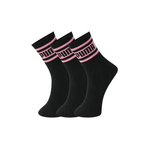 PUMA Носки до колена унисекс 3 упаковки черный розовый