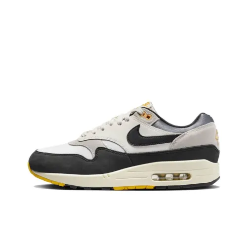 Nike Air Max 1 Устойчивый к истиранию Низкий Топ Casual Унисекс Белый Черный