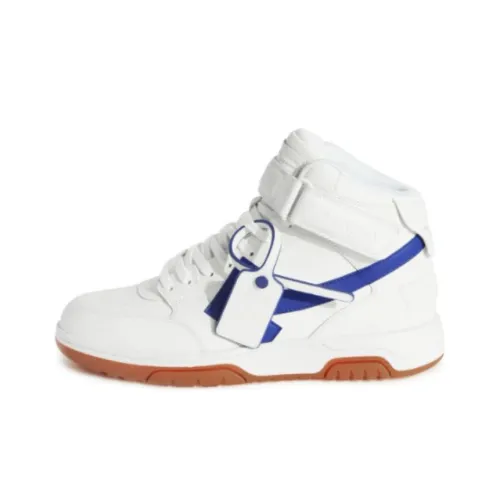 OFF Белый Out Of Office MID Топ Скейтборд Кроссовки Мужские Белый Синий