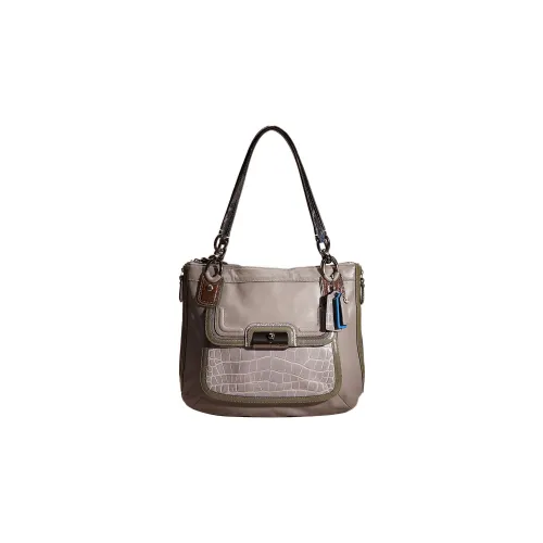 COACH Kristin Крокодиловый узор Кожа Тоут Сумка Сумка для покупок Сумка Сумка через плечо Женская Серый