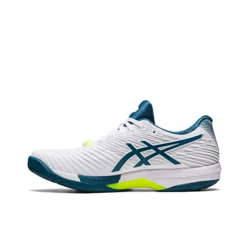 Asics Solution Speed FF 2 Low Топ Кроссовки для тенниса Мужские Белые Зеленые