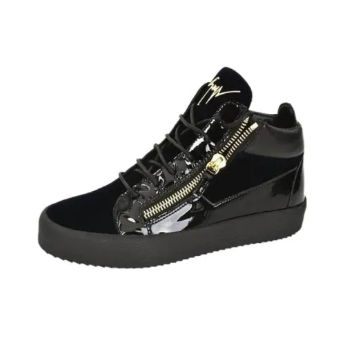 Giuseppe Zanotti GZ High Топ Скейтборд Кроссовки Мужские Черные