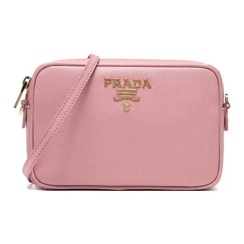 PRADA Коровья кожа Маленькая квадратная сумка сумка через плечо женская светло-розовая