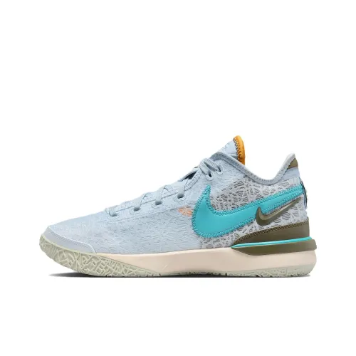 Nike LeBron NXXT Gen Low Топ Баскетбольные кроссовки Мужской Синий Белый