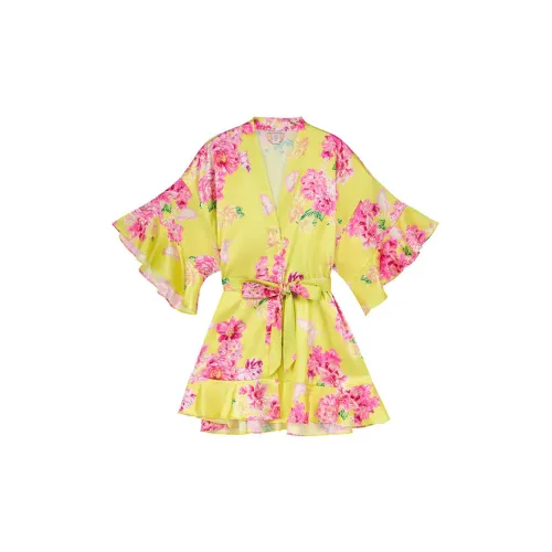 Victoria's Secret Ночная рубашка Женская Желтая с цветочным принтом