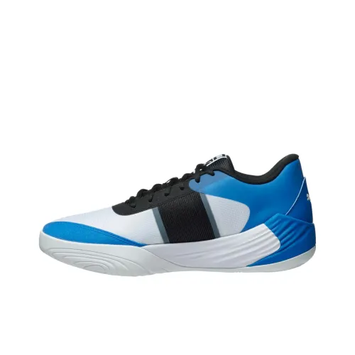 PUMA Fusion Nitro Slip-Resistant Abrasion-Resistant Низкий Топ Баскетбольные Кроссовки Мужские Черно-Белые