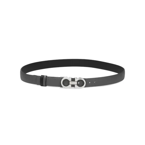 Ferragamo Ремни из коровьей кожи женские черные ширина 2,5 см