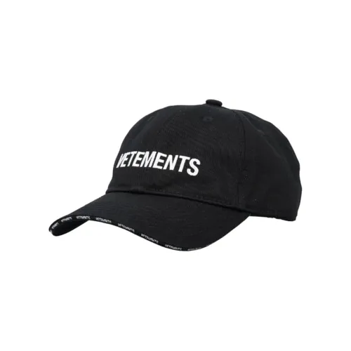 Vetements Хлопок Бейсболка Черная Унисекс