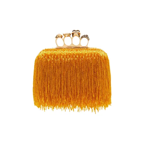 Alexander McQueen Lambskin Сумка через плечо клатч женский золотой