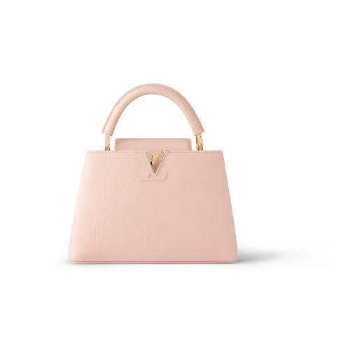 LOUIS VUITTON Capucines Taurillon Кожа Капусин Через плечо Тоут Сумка Над плечо Маленькая Женская Розовая