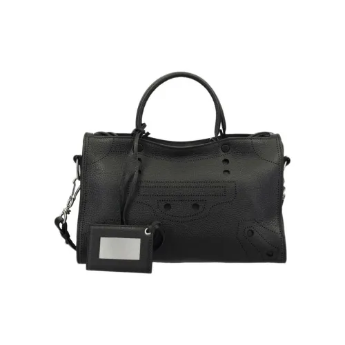 Balenciaga Neo Classic Коровья кожа Байкер Сумка Сумка через плечо Сумка Маленькая Женская Черная