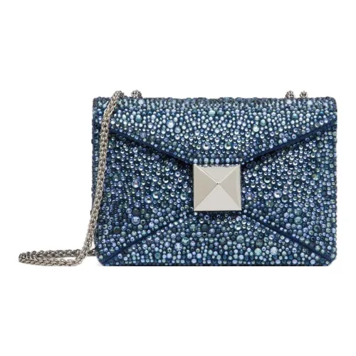 Valentino One Stud Denim Crossbody Bag Shoulder Bag Women's Blue Валентино One Stud Деним Сумка через плечо Сумка на плечо Женская Синяя