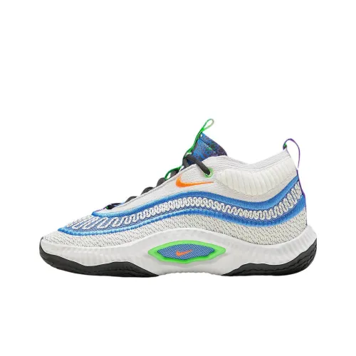 Nike Cosmic Unity 3 Амортизация Низкий Топ Баскетбольные Кроссовки Мужские Белый Синий