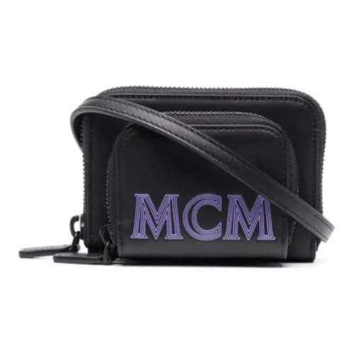 MCM Кожаный держатель для карт и кошелек Mini Мужской Черный