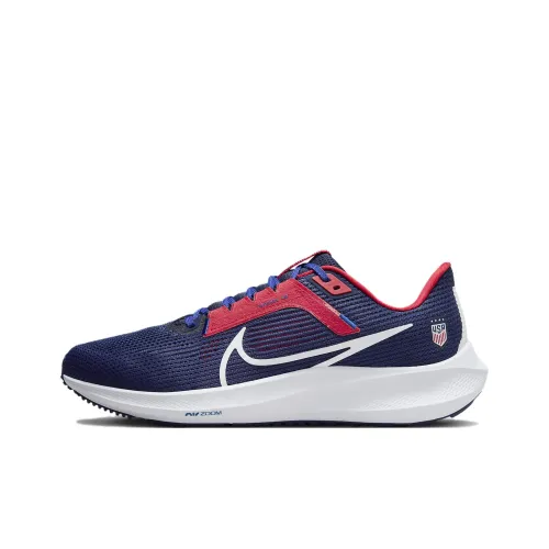 Nike Air Zoom Pegasus 40 Slip-Resistant и Breathable Low-Top Беговые кроссовки Мужские Blue US