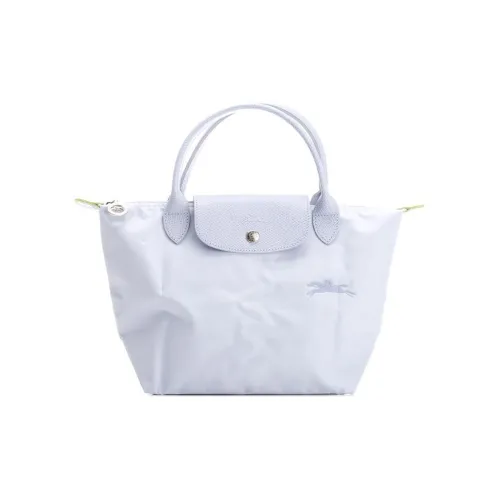 LONGCHAMP Le Pliage Green Коровья кожа Комбинированный Пельмени Сумка Маленькая Женская Светло-синяя