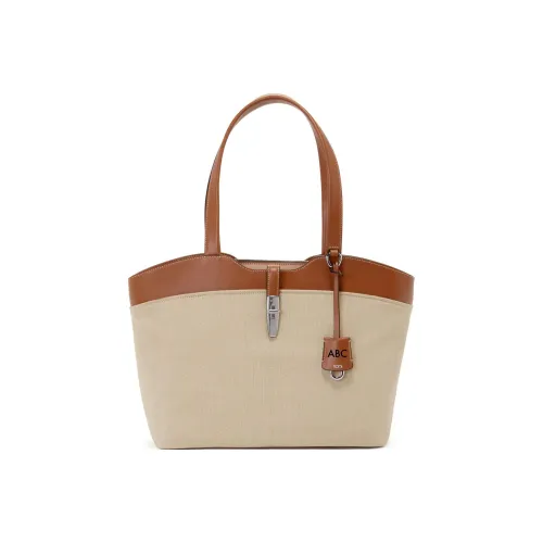 TUMI Холст и кожа Тоут Сумка Сумка для покупок Сумка Сумка через плечо Женская Бежевая и Коричневая