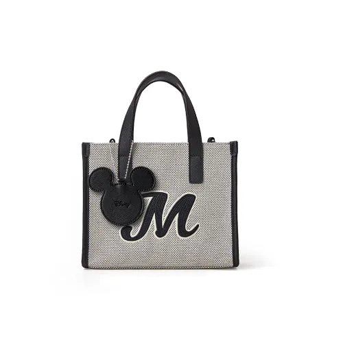 Disney Холст Тоут Сумка Сумка для покупок Маленькая квадратная сумка Сумка на одно плечо Обычная женская Черная