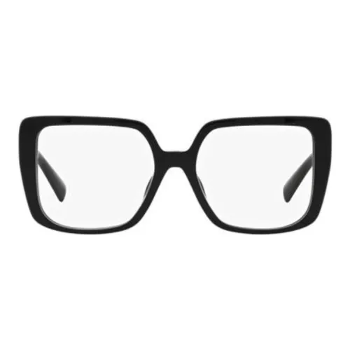 MIU MIU Ацетат Нерегулярная форма Оправы для очков Женские Черный